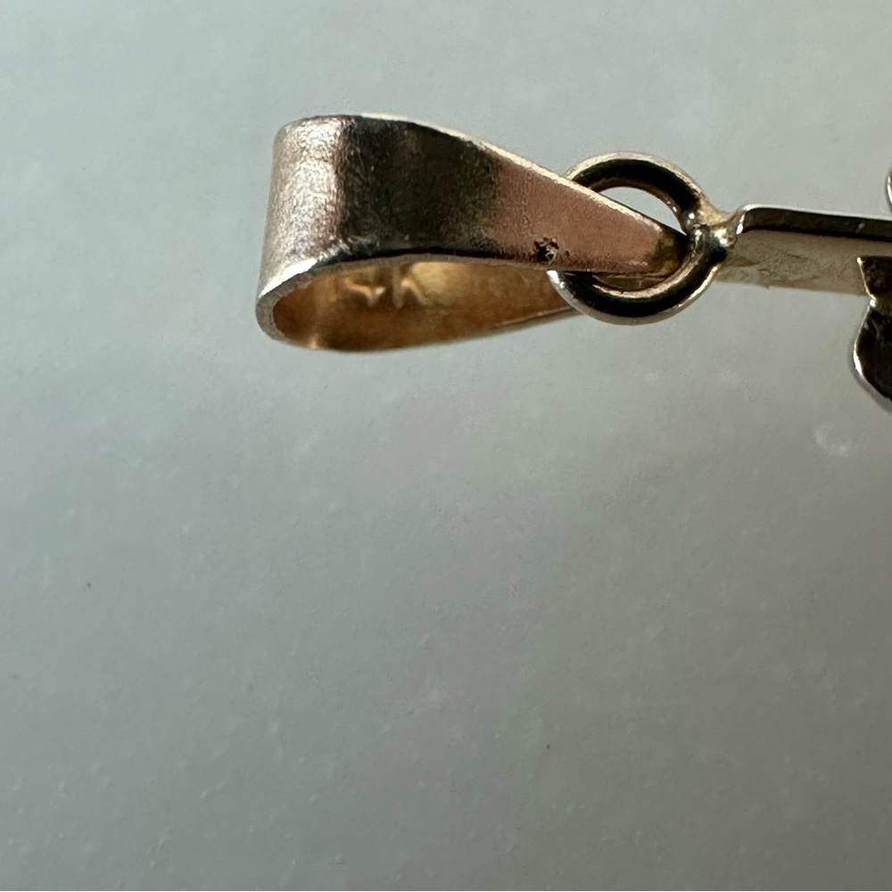 14k Solid Gold Jacmel Crucifix - Picture 9 of 12